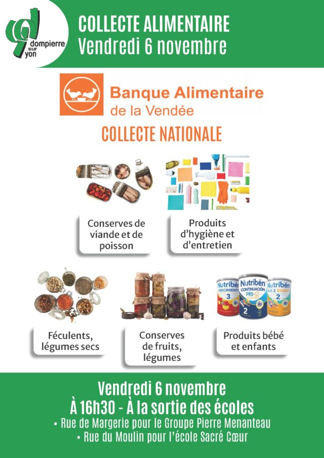 Affiche collecte alimentaire NOVEMBRE 2026